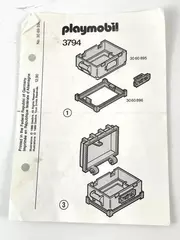 Vintage Playmobil 1989 Manual Instructions Chest Geobra Germany 3794