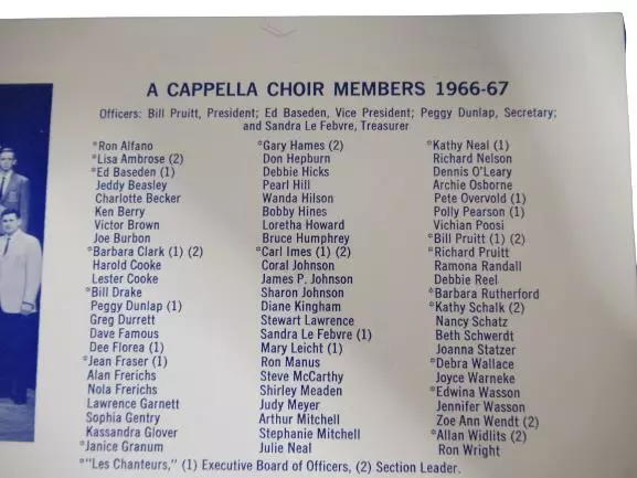 Vtg 1967 Jefferson A Cappella Choir Vinyl Record - School Of Champions