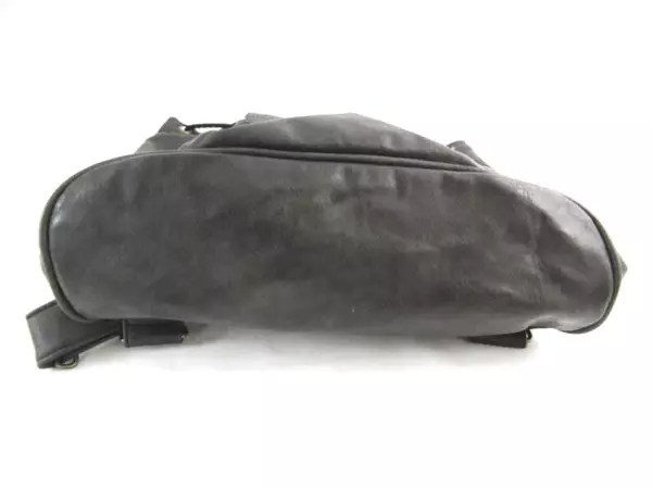 Vintage Brown Faux Leather Drawstring Backpack Purse - Good Condition