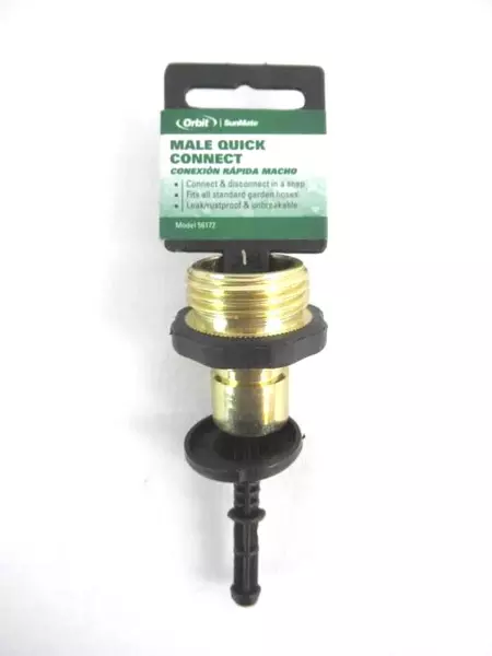 Orbit SunMate Male Quick Connect Connector Model 56172 Outdoor Cold Water NWT