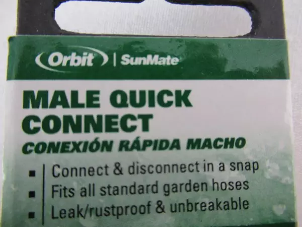 Orbit SunMate Male Quick Connect Connector Model 56172 Outdoor Cold Water NWT