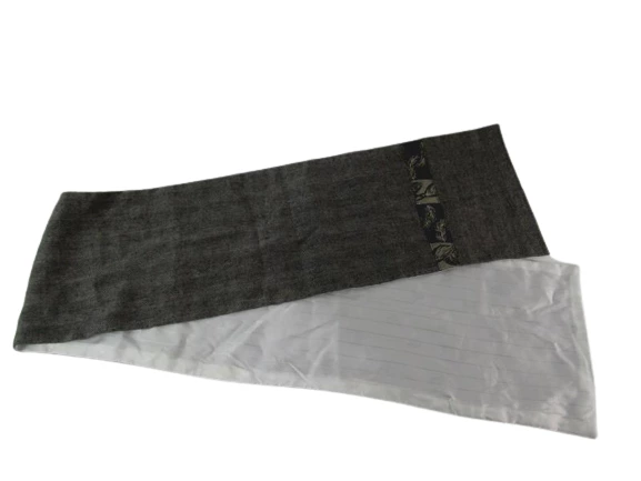 Black & White Chevron Striped Table Runner with Quilted Accents - 64" Long