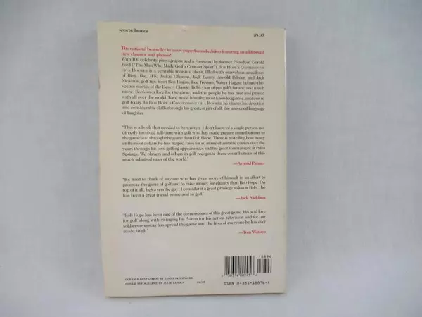 Bob Hope's Confessions of a Hooker Golf Book 1987 Paperback - Good Condition