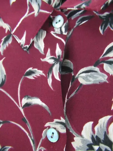 J. Jill Women's Floral Button-Up Blouse Large Bordeaux NWT, Great Condition