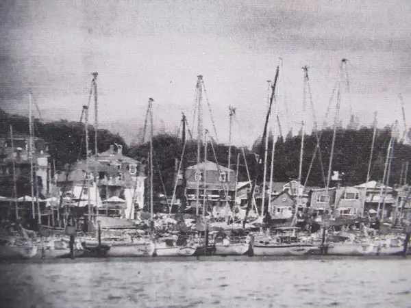 Framed Lighted Canvas Art Print Fishing Boats Signed 10x16 Decor