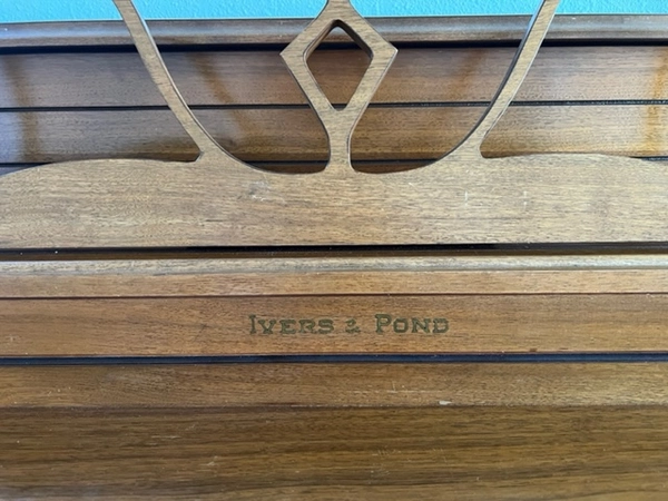 Vintage Ivers & Pond Console Piano Style 12 Custom Deluxe with Bench