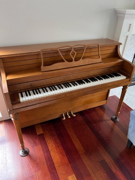 Vintage Ivers & Pond Console Piano Style 12 Custom Deluxe with Bench