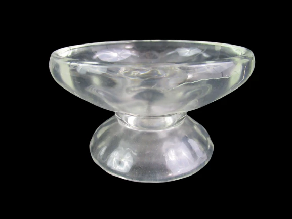 Lot of 3 Vintage Clear Glass Ice Cream Sherbet Dish Bowls Pedestal Panel Design