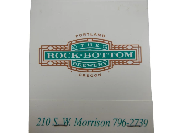 6 Vintage Rock Bottom Brewery Matchbooks Portland OR Collectible Lot