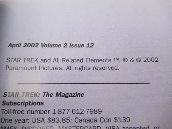 Star Trek The Magazine April 2002 Collector's Edition First Season