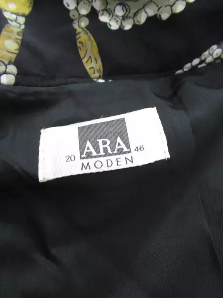 Vintage Ara Moden Women's Skirt Euro Size 46 Black Paisley Good Condition