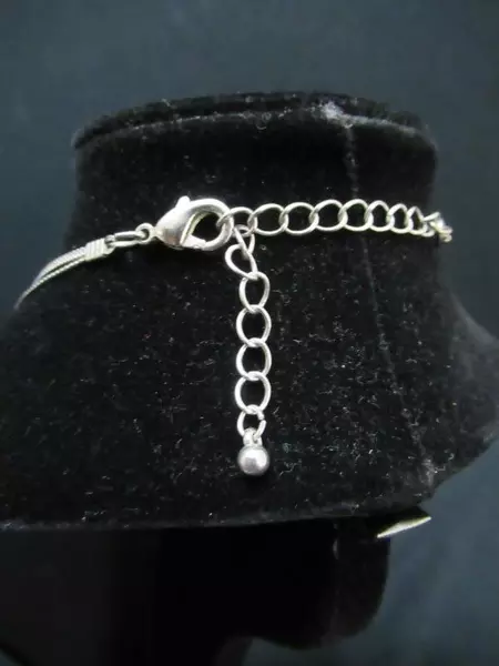 Triple Strand Adjustable Beaded Necklace Blue Silver Art Glass Beads