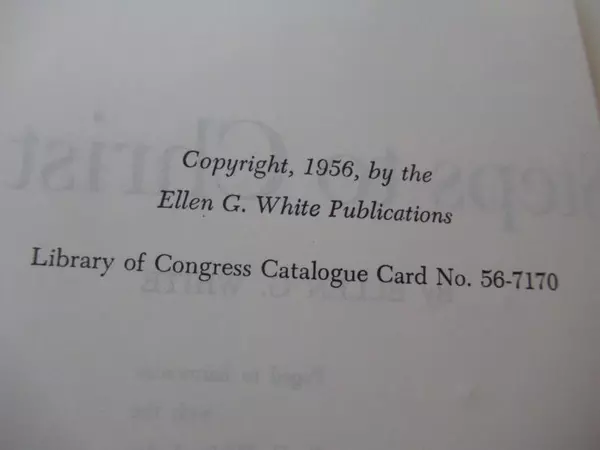 1956 Steps to Christ by Ellen G White Paperback E.G. White