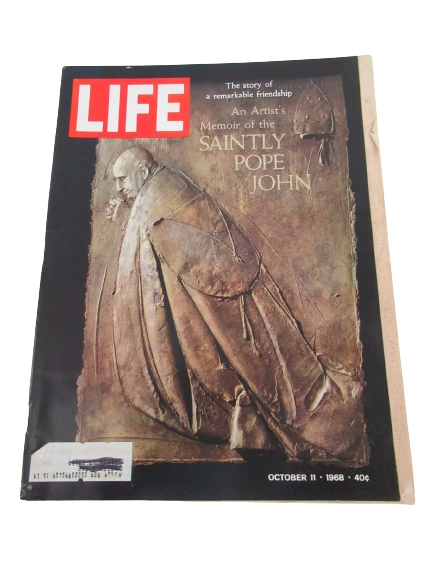 Vintage LIFE Magazine Oct 11 1968 An Artist's Memoir of Pope John Good Condition