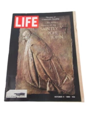 Vintage LIFE Magazine Oct 11 1968 An Artist's Memoir of Pope John Good Condition