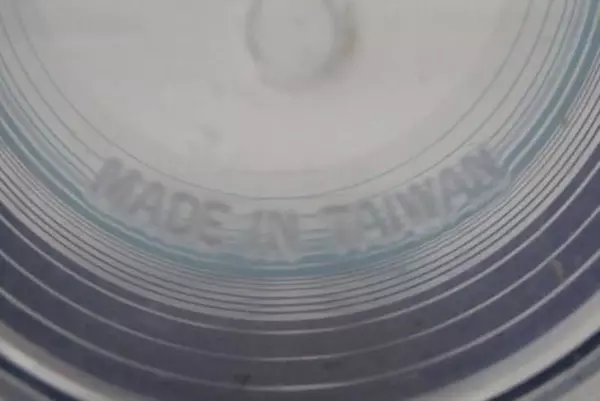 Lot of 4 Clear Plastic Tumblers with Blue Stripes - Picnic Drinkware Set