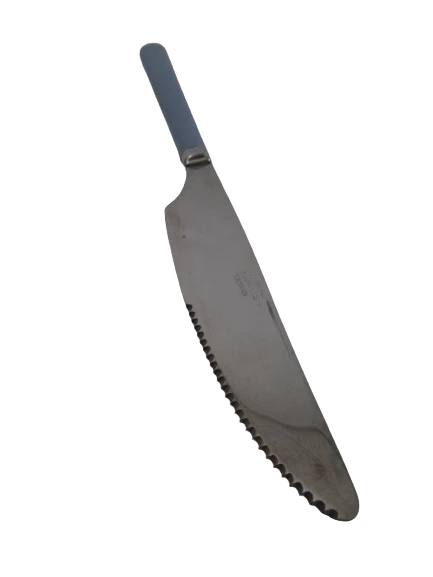 Lot of 4 Vintage Imperial Stainless Steel Dinner Knives Blue Handles 8.25"