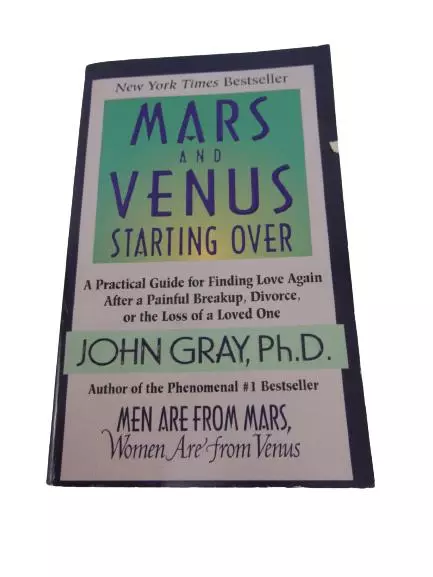 Vintage Mars and Venus Starting Over by John Gray PhD 1998 Self Help Book