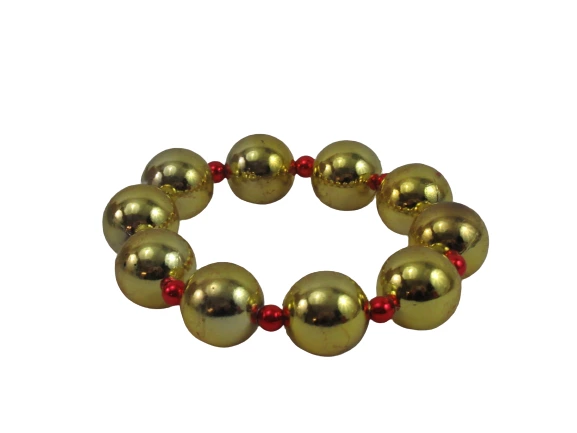 Pier 1 Apple Spice Candle & Red Tray with Beaded Ornament Ring Holiday Decor