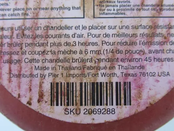 Pier 1 Apple Spice Candle & Red Tray with Beaded Ornament Ring Holiday Decor