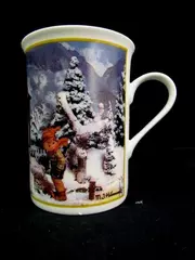 MJ Hummel "Ride Into Christmas" Collectible Mug Danbury Mint Porcelain