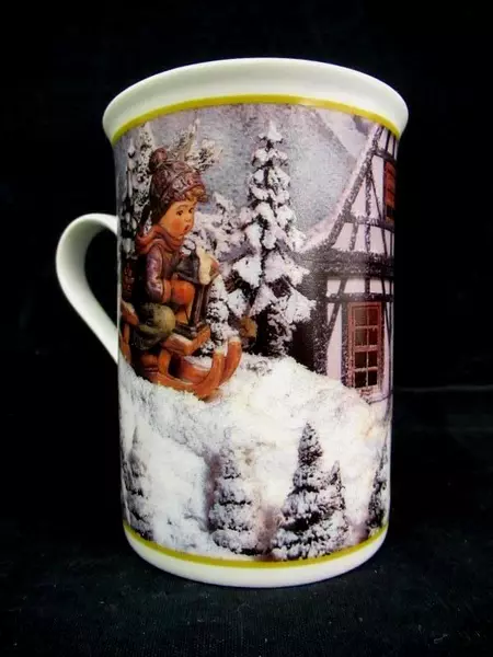 MJ Hummel "Ride Into Christmas" Collectible Mug Danbury Mint Porcelain