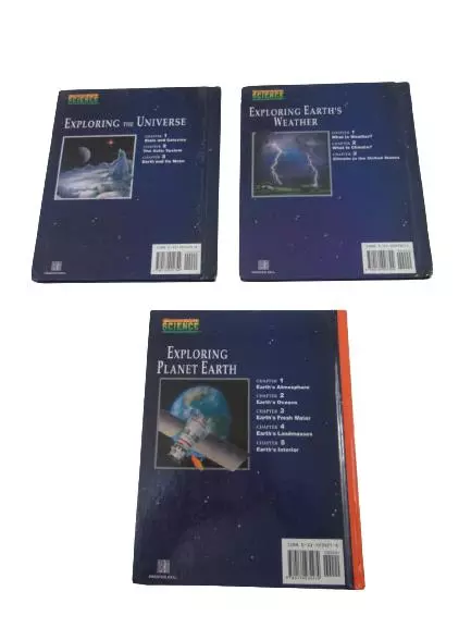 Lot of 3 Prentice Hall Science Explore Earth Universe Weather HC Books