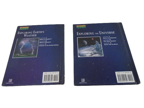 Lot of 2 Prentice Hall Science Books: Exploring Earth's Weather & Universe