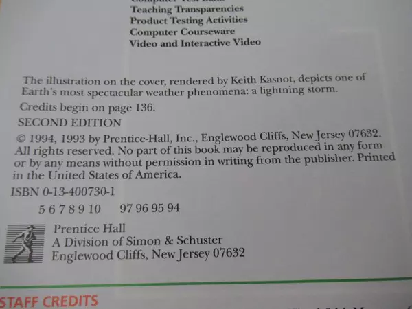 Lot of 2 Prentice Hall Science Books: Exploring Earth's Weather & Universe