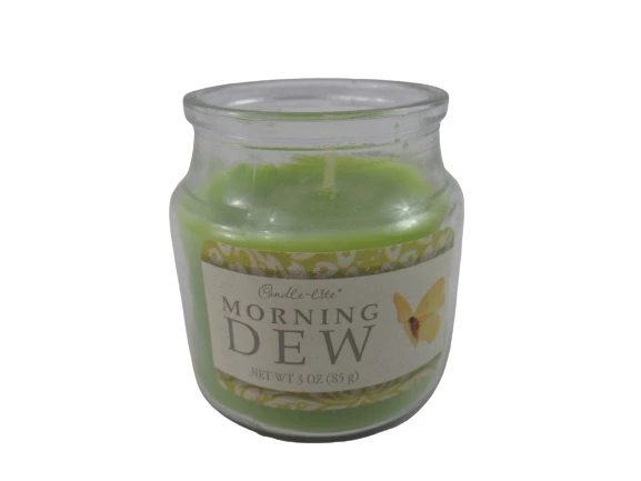 Candle-Lite Morning Dew 3 oz Scented Candle Green Jar Made in USA