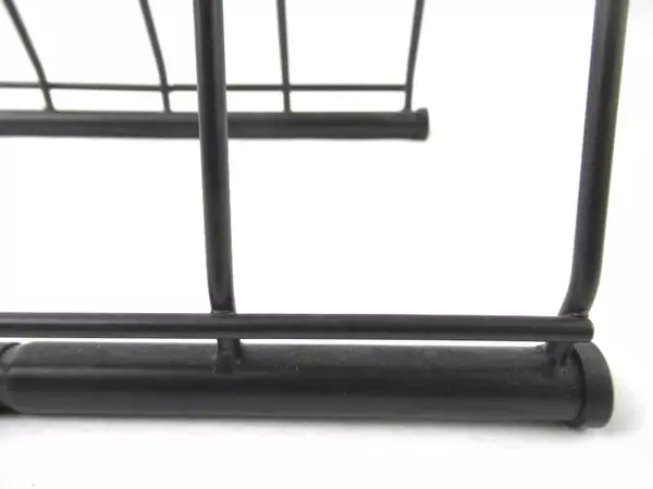 4-Slot Brown Metal Wire Organizer Rack for Documents & Magazines