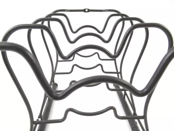 4-Slot Brown Metal Wire Organizer Rack for Documents & Magazines