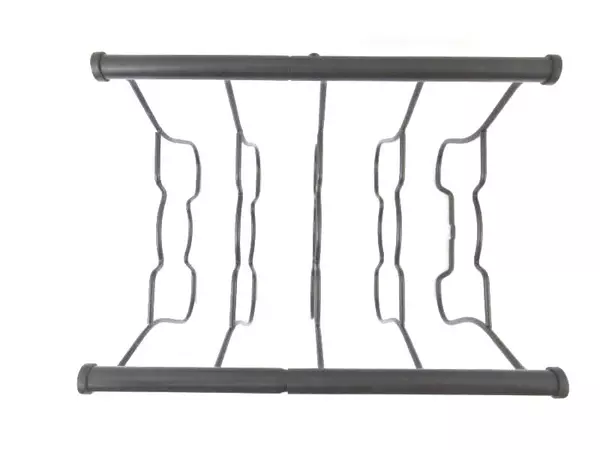 4-Slot Brown Metal Wire Organizer Rack for Documents & Magazines