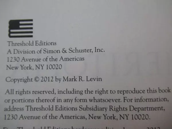 Ameritopia by Mark R. Levin 2012 Hardcover Book - Very Good Condition