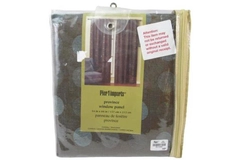 Pier 1 Imports Province Lined Window Panel 54x84 in Brown Blue Circles