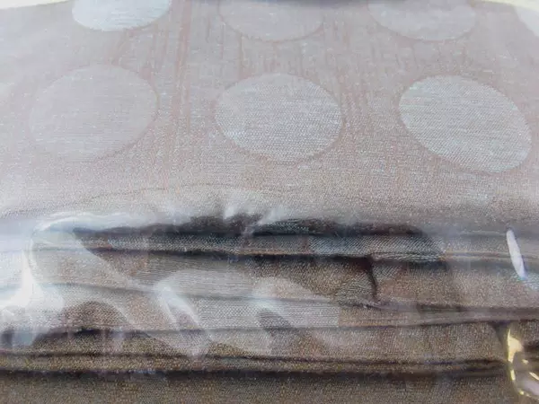 Pier 1 Imports Province Lined Window Panel 54x84 in Brown Blue Circles