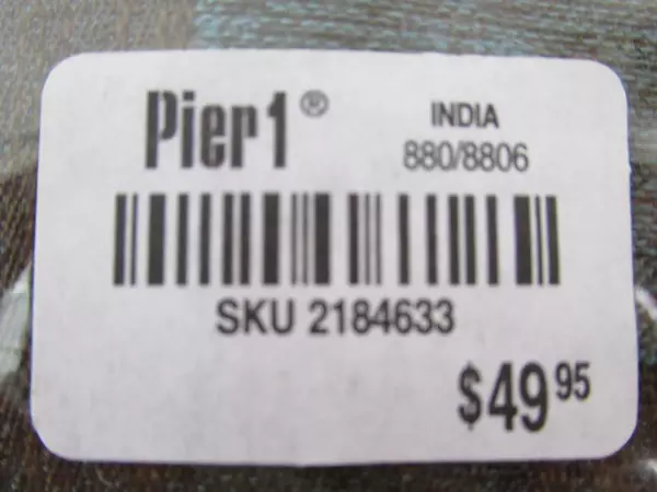Pier 1 Imports Province Lined Window Panel 54x84 in Brown Blue Circles