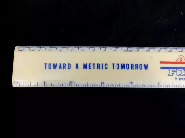 Vintage 12" Westcott Air Force Ruler with Metric Conversion Table
