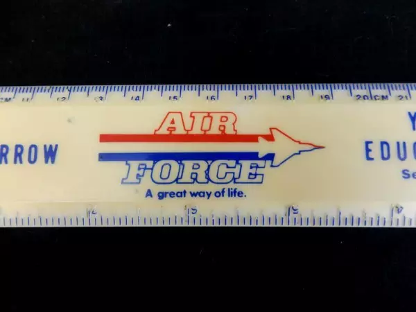 Vintage 12" Westcott Air Force Ruler with Metric Conversion Table