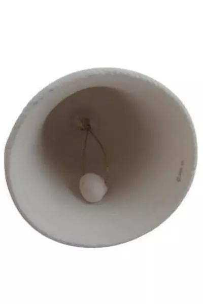 Hallmark 2008 White Porcelain Holiday Bell Ornament Christmas Decor