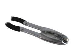 Chrome Handheld Nutcracker with Silicone Grip - Pre-Owned Kitchen Tool