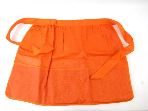 Bright Orange Easy Clean Kitchen Apron Set with Mitts & Potholders - Pre-Owned