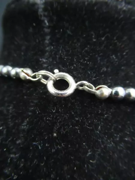 Vintage Hematite Graduated Bead Necklace 18" Dark Gray Spring-Ring Closure