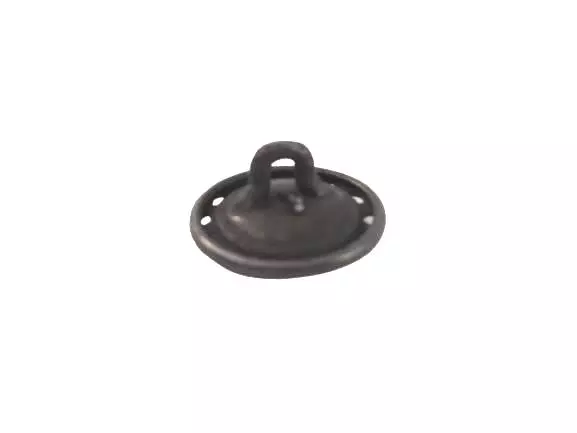 Vintage Brass Shank Button with Rhinestone Flower, 0.5" Diameter