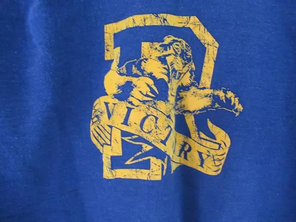 Route 66 XL Navy Blue Gold Tiger Victory Sweatshirt Unisex Vintage Retro