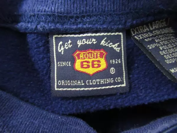 Route 66 XL Navy Blue Gold Tiger Victory Sweatshirt Unisex Vintage Retro