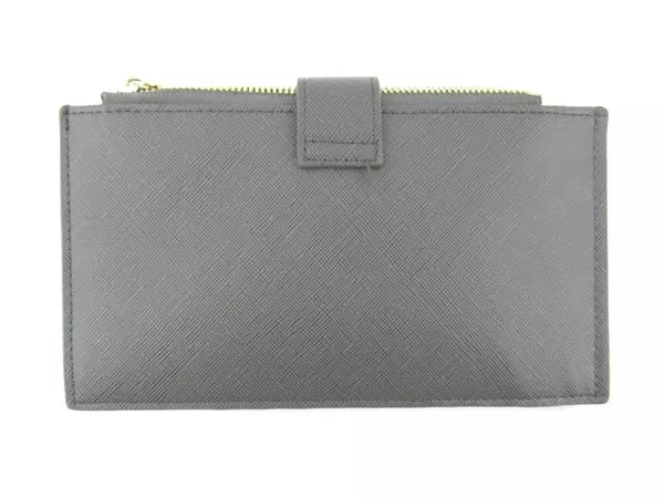 Travelambo Taupe Brown Bifold Wallet with 17 Card Slots & Zippers