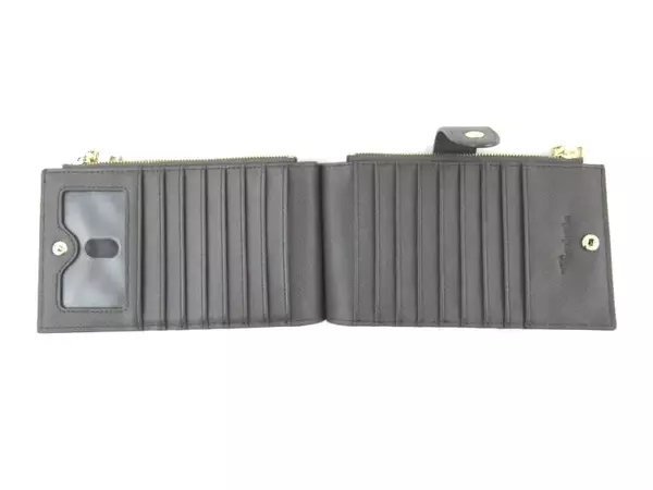 Travelambo Taupe Brown Bifold Wallet with 17 Card Slots & Zippers