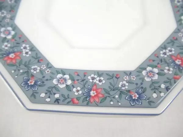 Set of 3 Vintage Mikasa Nob Hill Cups 4 Saucers Floral Fine China Octagon L5750