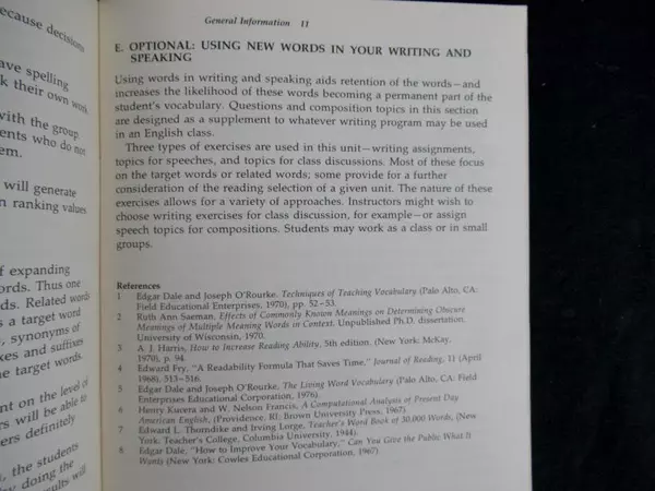 Vintage 1979 Wordskill Instructor's Manual by James E. Coomber Paperback